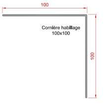 Kit de perfiles de remate de 90° de PVC para la rehabilitación de ángulo de 10x10 para adaptación in-situ (4 lados) - Blanco