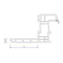 Cargo adicional por tapa de junta integrada de 65 mm (aletas del recubrimiento interior)