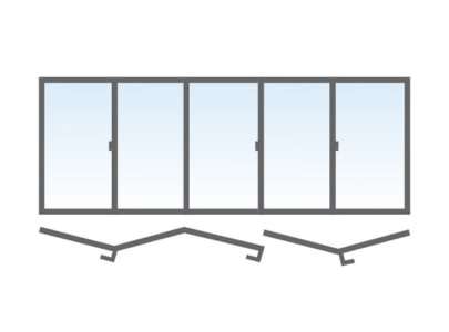 5 hojas (3 + 2)