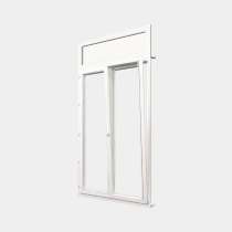 Puerta-Ventana PVC gama Confort 2 hojas de la cual 1 oscilobatiente con tapa de registro persiana