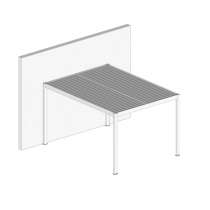 Pérgola bioclimática manual a medida Aluminio lamas paralelas 1 módulo