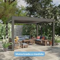 Pérgola bioclimática motorizada a medida Aluminio lamas perpendiculares 1 módulo