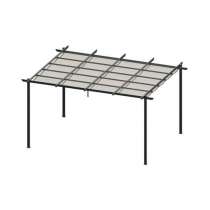 Pérgola de lona manual estándar con estructura Aluminio adosada o autoportante