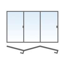 Ventana plegable Aluminio 3 hojas (3+0)