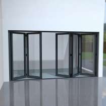 Puerta plegable Aluminio 5 hojas (3+2)