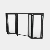 Puerta plegable Aluminio 5 hojas (3+2)