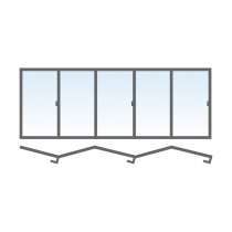 Puerta plegable Aluminio 5 hojas (5+0)