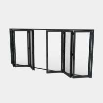 Puerta plegable Aluminio 6 hojas (3+3)