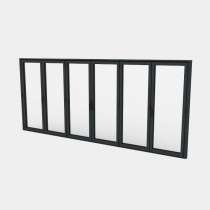 Puerta plegable Aluminio 6 hojas (3+3)