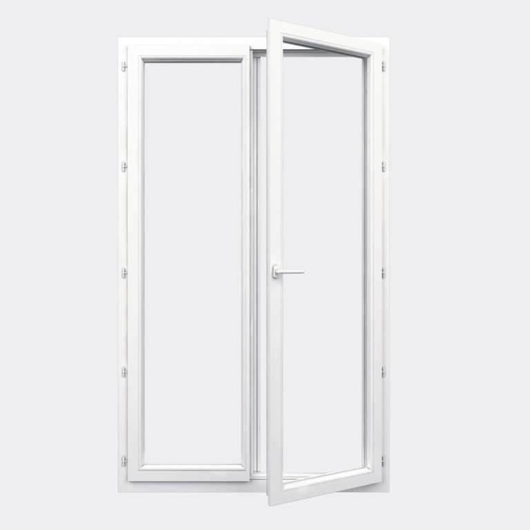 Porte Fenêtre PVC gamme Confort 2 vantaux à la française ouvert
