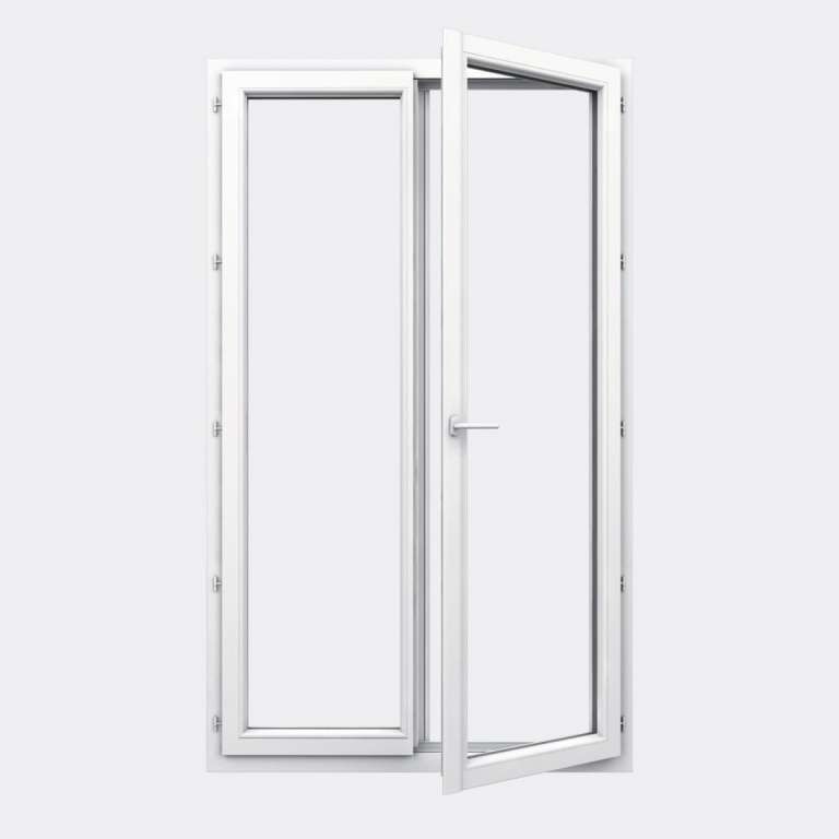 Porte Fenêtre PVC gamme Design 2 vantaux à la française ouvert