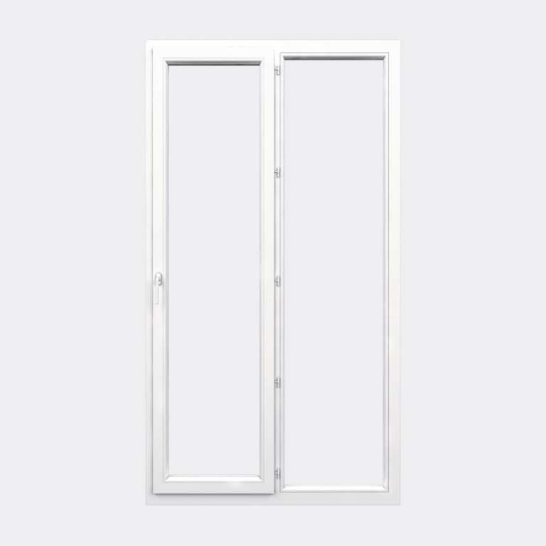 Porte Fenêtre PVC gamme Design 1 vantail à la française 1 fixe fermé