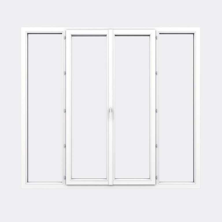 Porte Fenêtre PVC gamme Design 2 vantaux à la française 2 fixes fermé