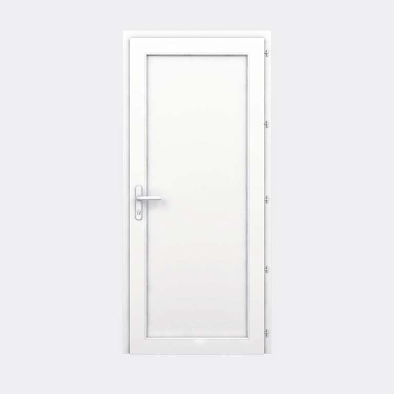 Porte de service pvc blanc ral 9016