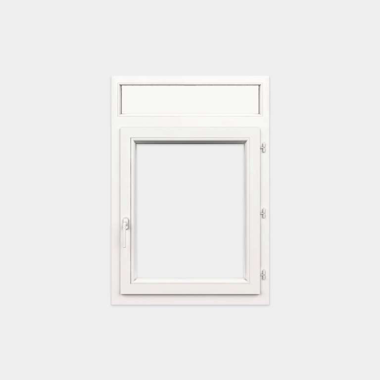 Ventana PVC gama Confort 1 hoja apertura practicable con tapa de registro persiana