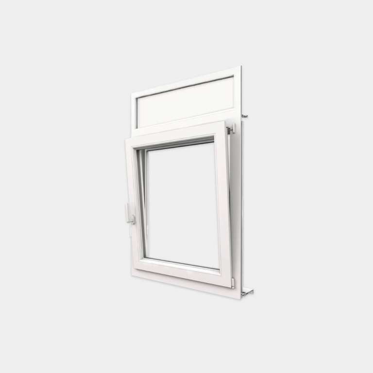 Ventana PVC gama Confort 1 hoja apertura oscilobatiente con tapa de registro persiana