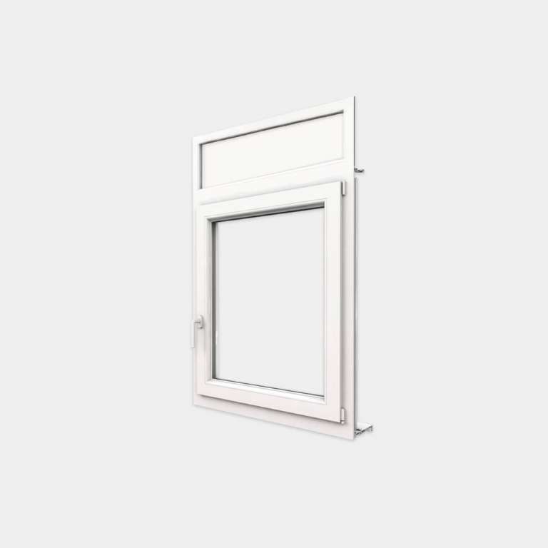 Ventana PVC gama Confort 1 hoja apertura oscilobatiente con tapa de registro persiana