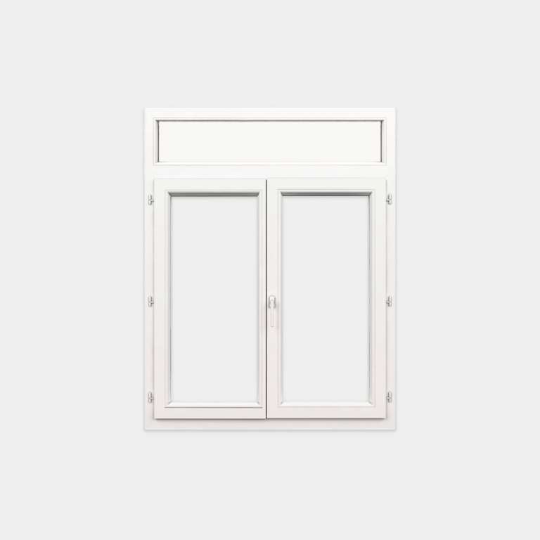 Ventana PVC gama Confort 1 hoja apertura practicable con tapa de registro persiana