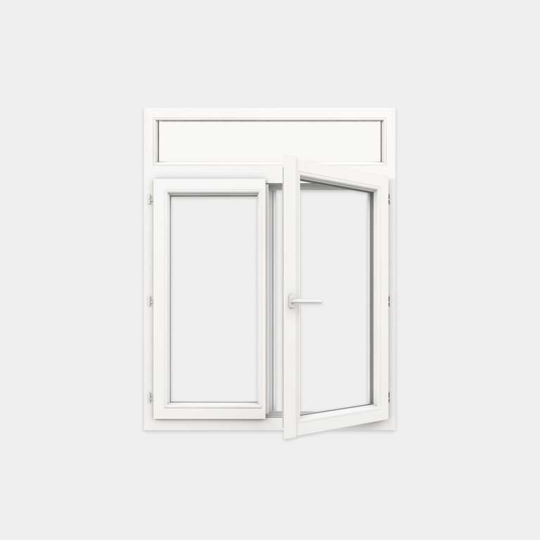 Ventana PVC gama Design 2 hojas apertura practicable con tapa de registro persiana