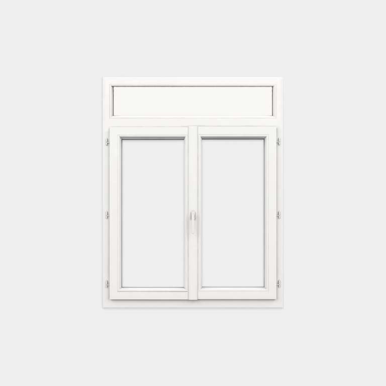 Ventana PVC gama Design 2 hojas apertura practicable con tapa de registro persiana