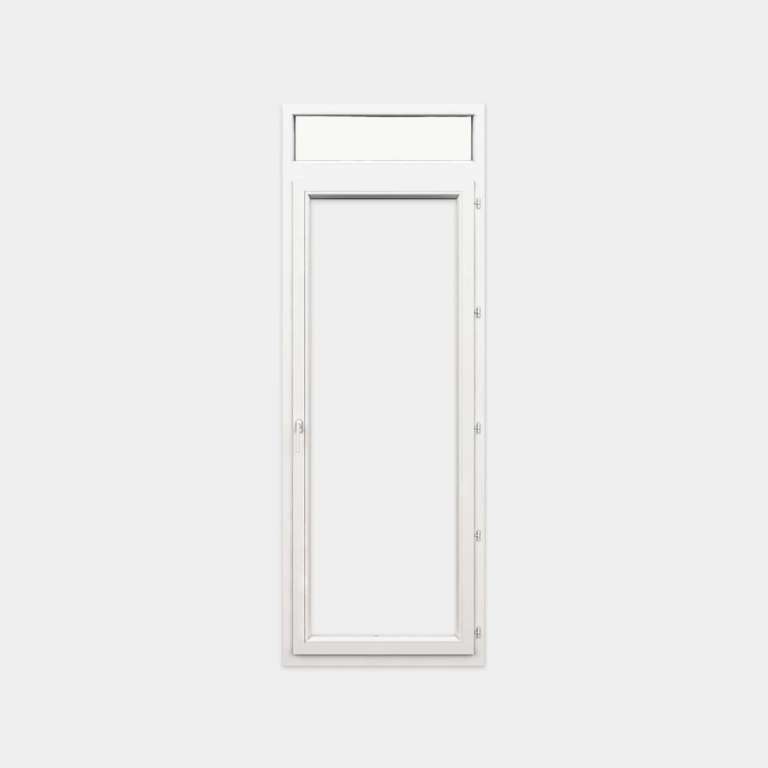 Puerta-Ventana PVC gama Confort 1 hoja apertura practicable con tapa de registro persiana