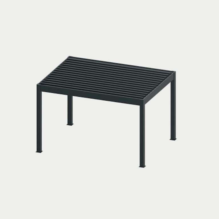 Pérgola bioclimática motorizada estándar Aluminio lamas paralelas 1 módulo