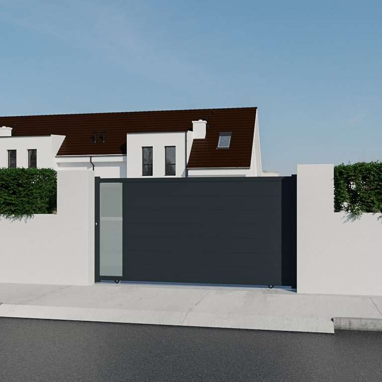 Portón Aluminio corredizo a medida modelo ALEX