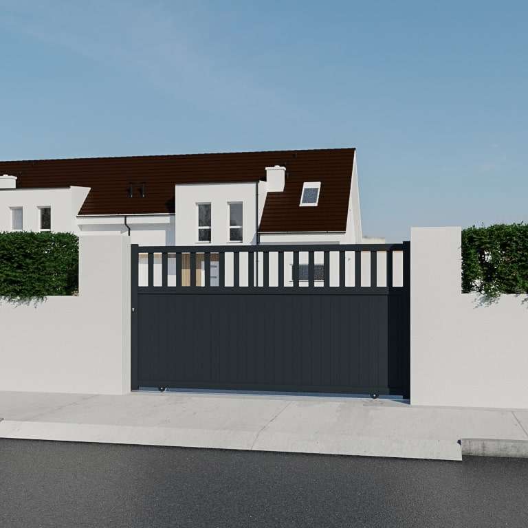 Portón Aluminio corredizo a medida modelo CÁNDIDA