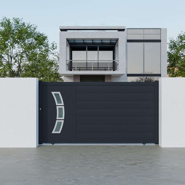 Portón Aluminio corredizo a medida modelo DAMIÁN