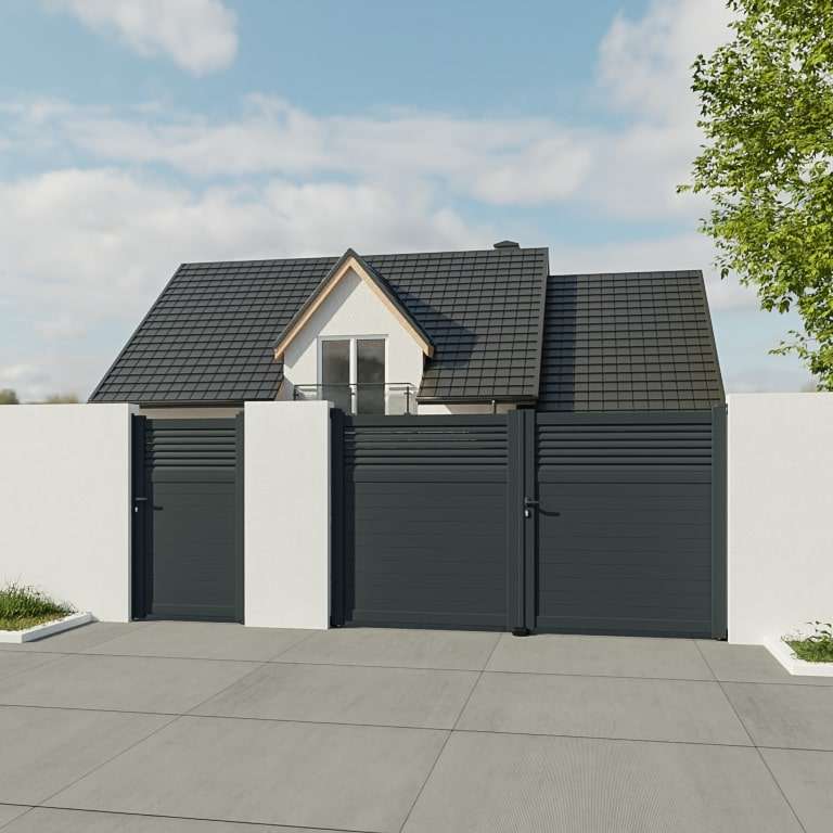 Puerta peatonal Aluminio a medida modelo ARTURO