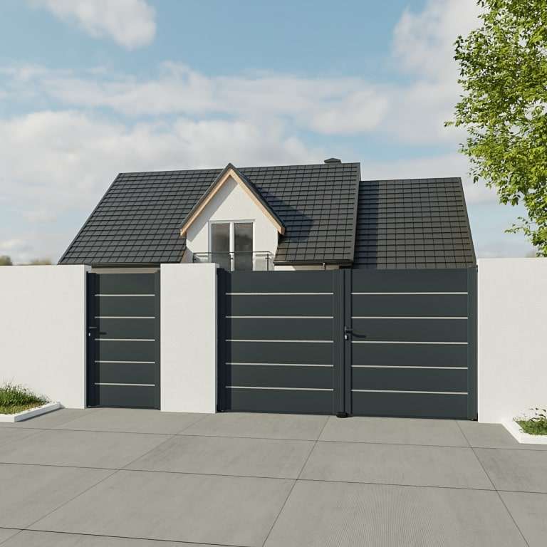 Puerta peatonal Aluminio a medida modelo ARNOLDO