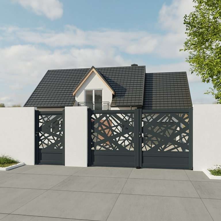 Puerta peatonal Aluminio a medida modelo AQUILES