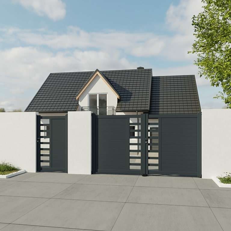 Puerta peatonal Aluminio a medida modelo CONSTANZA