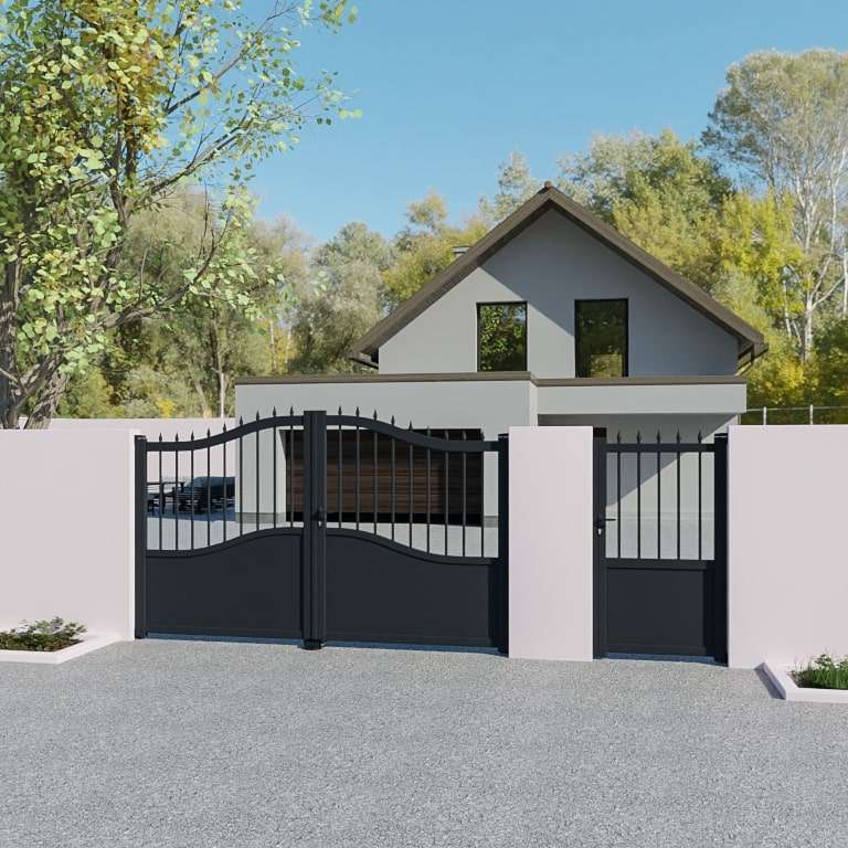 Puerta peatonal Aluminio a medida modelo TERRY