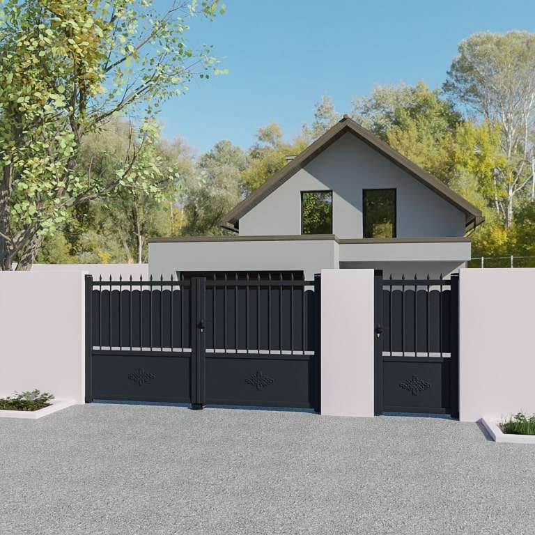 Puerta peatonal Aluminio a medida modelo TEOBALDO