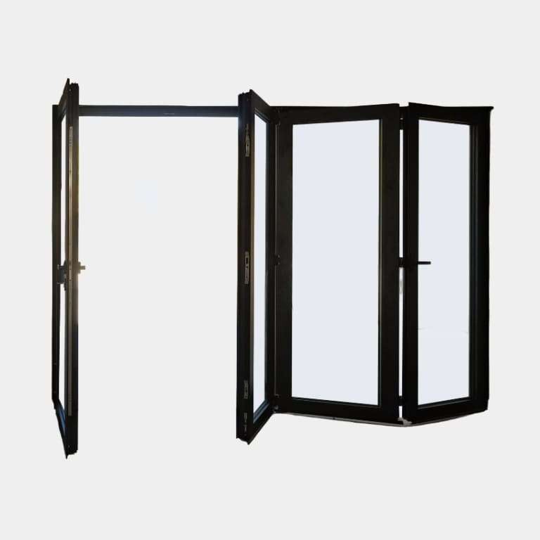Ventana plegable Aluminio 4 hojas (3+1) abierto