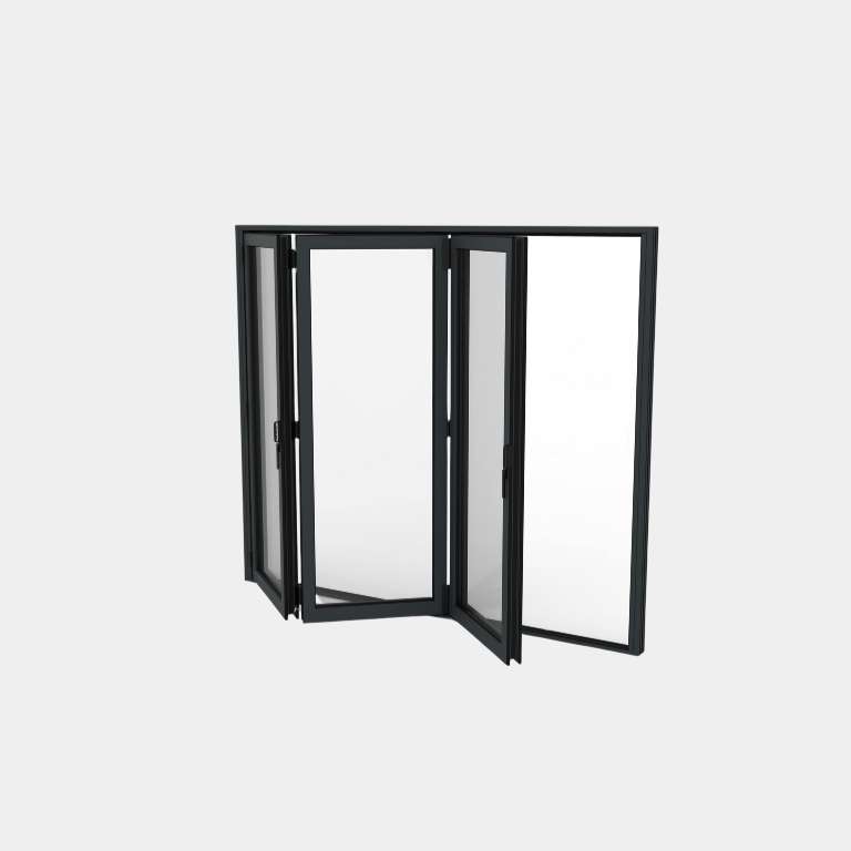 Puerta plegable Aluminio 3 hojas (3+0)