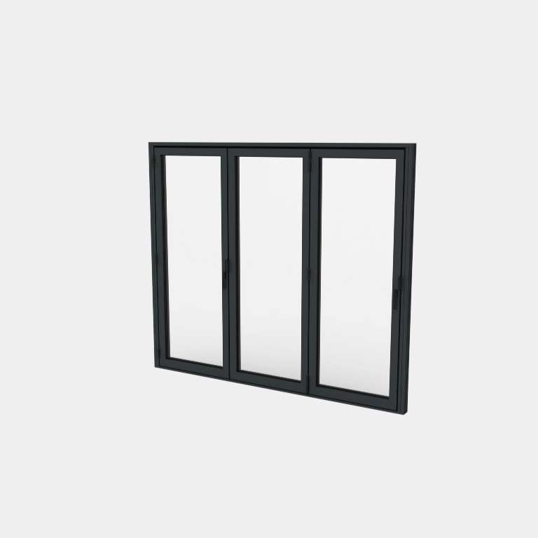 Puerta plegable Aluminio 3 hojas (3+0)