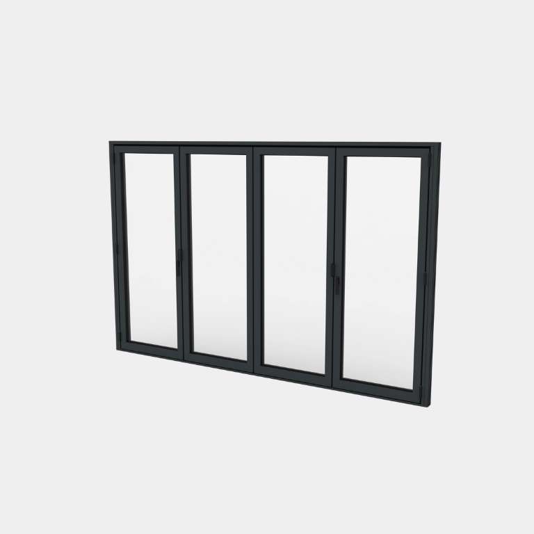 Puerta plegable Aluminio 4 hojas (2+2)