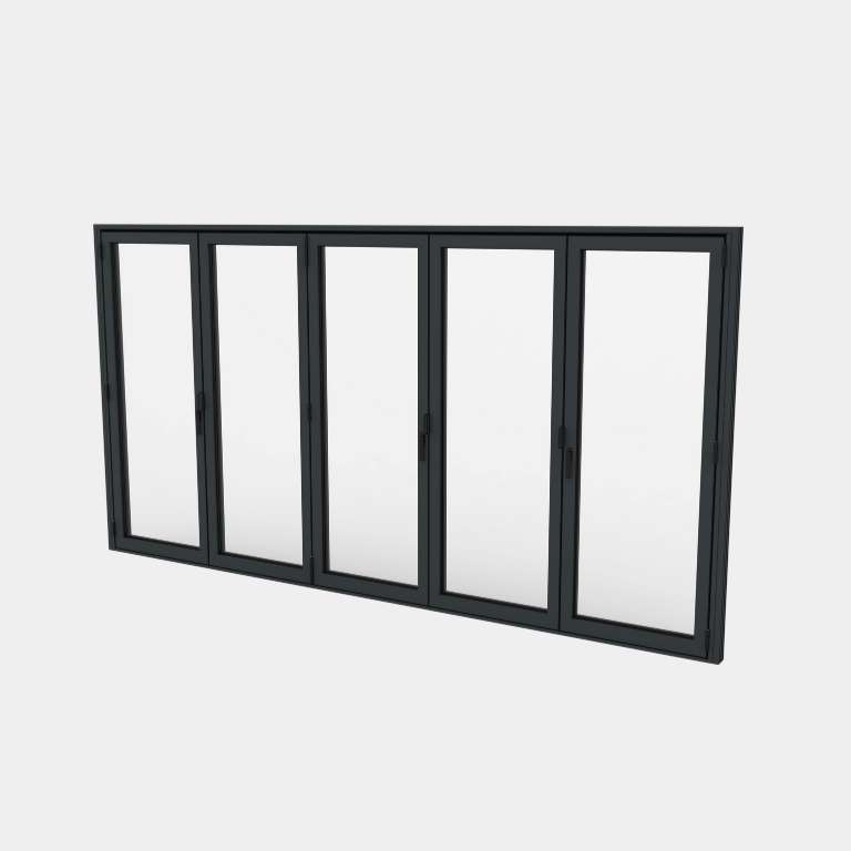 Puerta plegable Aluminio 5 hojas (3+2)