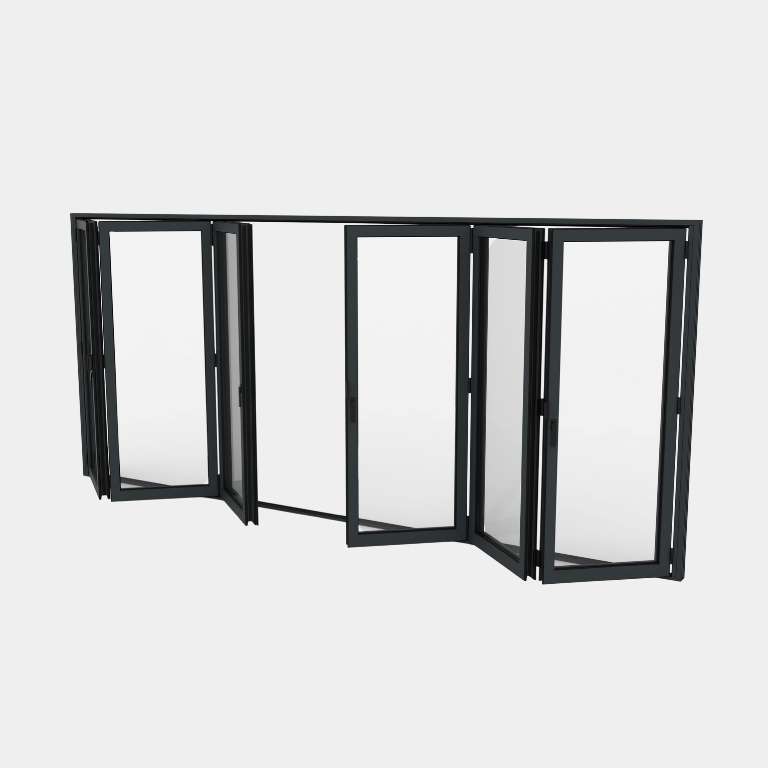 Puerta plegable Aluminio 6 hojas (3+3)