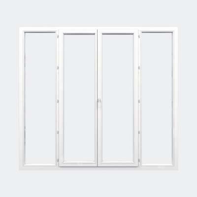 Porte Fenêtre PVC gamme Confort 2 vantaux à la française 2 fixes fermé