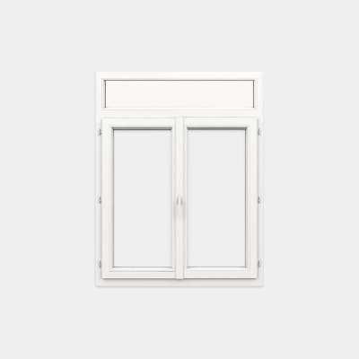 Ventana PVC gama Design 2 hojas apertura practicable con tapa de registro persiana