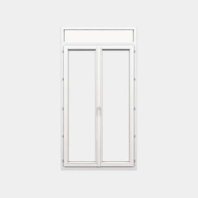 Puerta-Ventana PVC gama Design 2 hojas apertura practicable con tapa de registro persiana