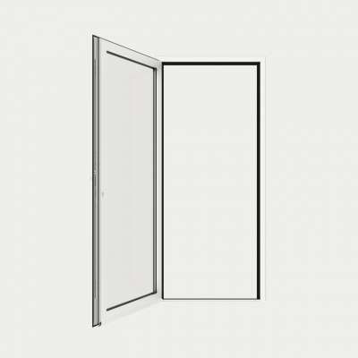 Puerta Balconera Aluminio gama AluMax 1 hoja apertura practicable