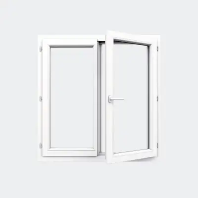Fenêtre PVC gamme Confort 2 vantaux ouverture à la française ouvert
