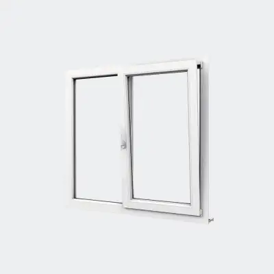 Fenêtre PVC gamme Confort 1 vantail oscillo-battant 1 fixe  ouvert