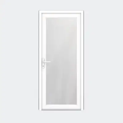 Porte entrée PVC gamme FlexyP avec vitrage feuilleté 1 vantail