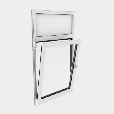 Ventana Aluminio gama AluMax 1 hoja apertura oscilobatiente con tapa de registro de persiana