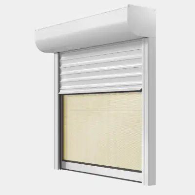 Persiana enrollable Aluminio Renovación motorización radio con mosquitera-estore
